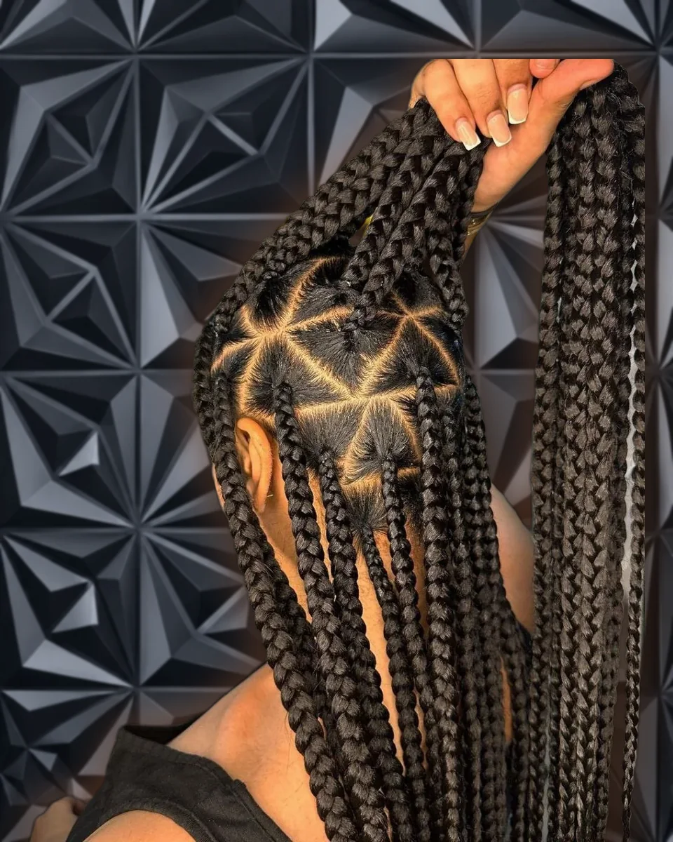Large Triangle Braids
